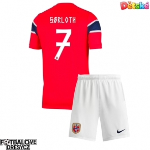 Norsko Alexander Sorloth #7 Dětské Domácí dres komplet MS 2026 Krátký Rukáv (+ trenýrky)